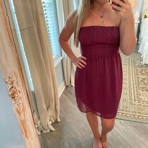 Strapless purple dress size 8 (runs small)